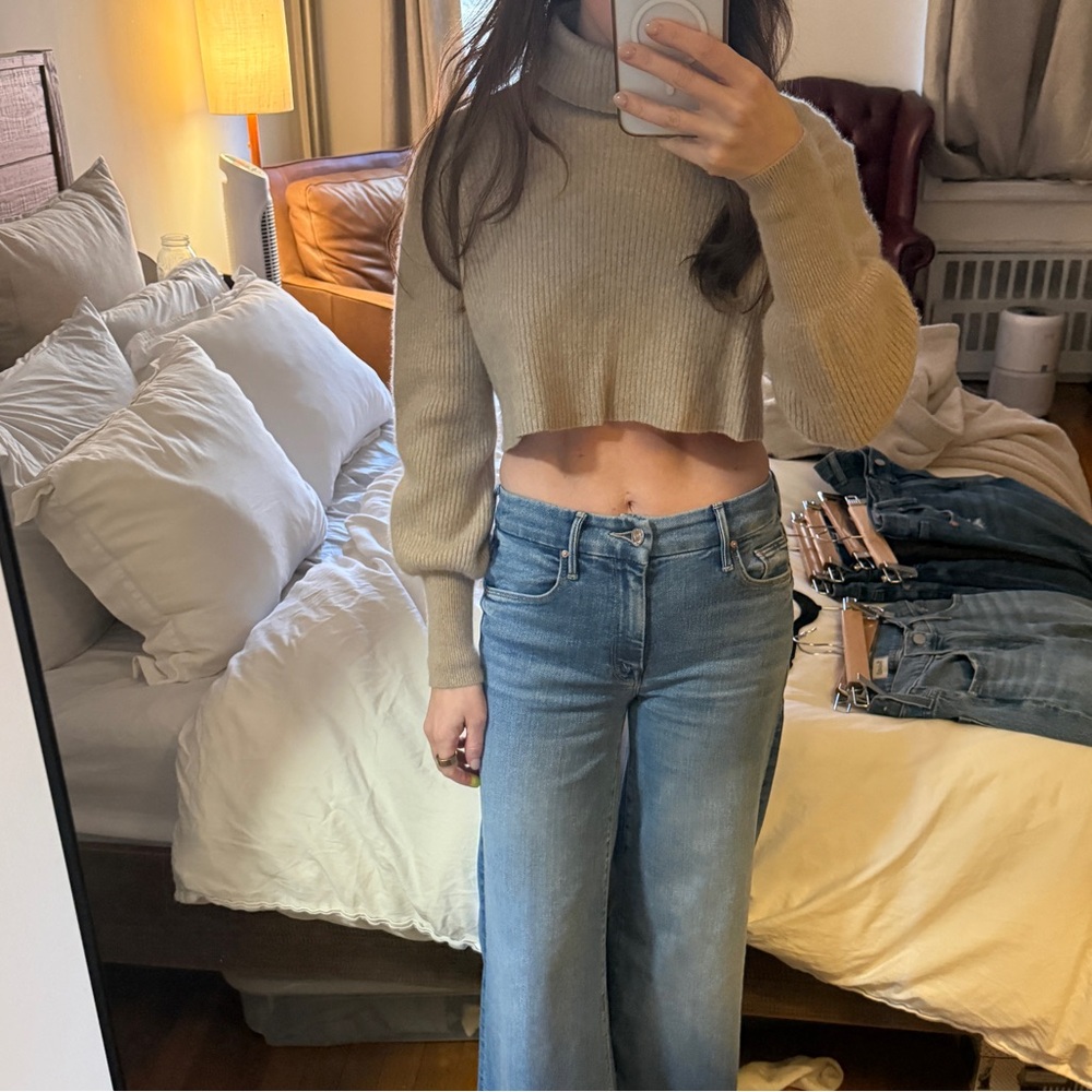 Reformation Camel Cowl Neck Sweater